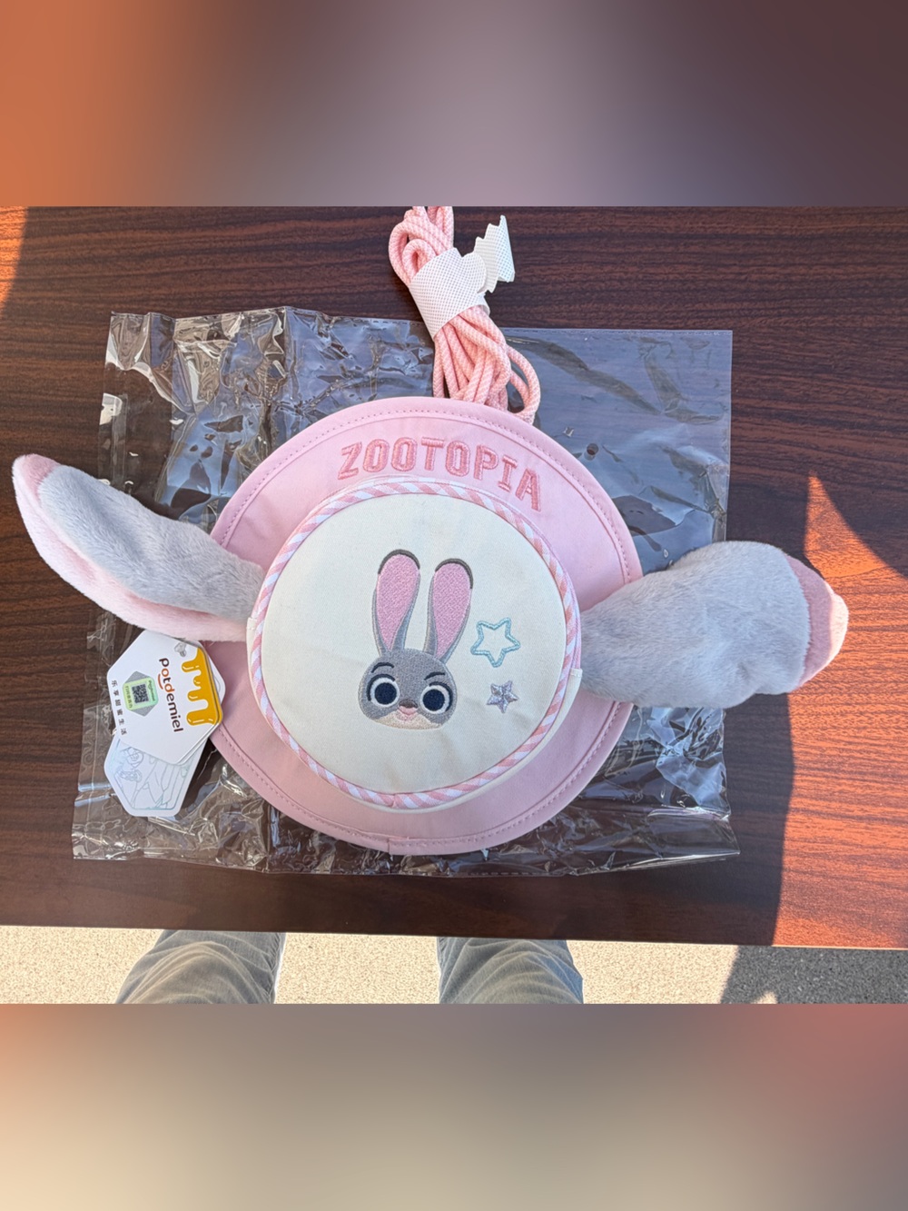 Disney Zootopia Judy Hopps Potdemiel Hat Crossbody Bag Bunny Ears NWT